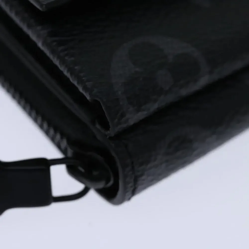 Louis Vuitton Monogram Eclipse Discovery Compact Wallet Black